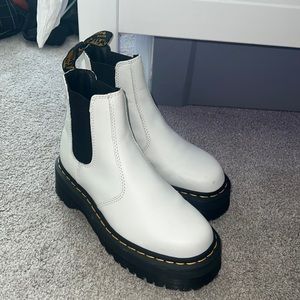 Doc Marten White Chelsea Boots